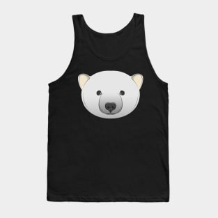 cute polar bear face Tank Top